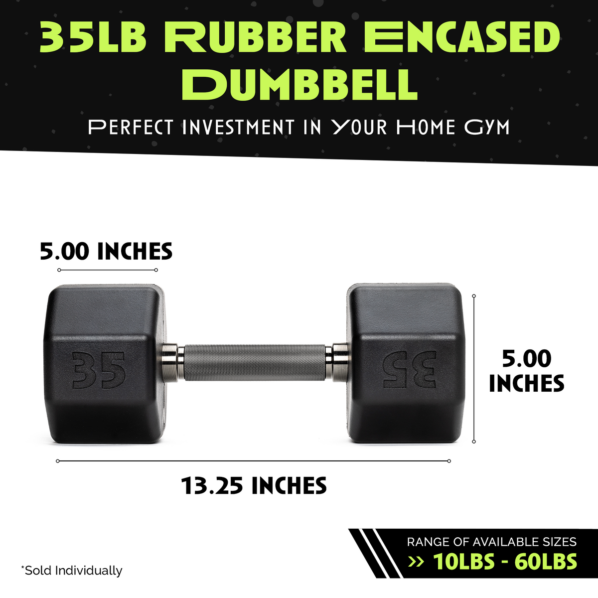 Octo Rubber Coated Individual Dumbbell