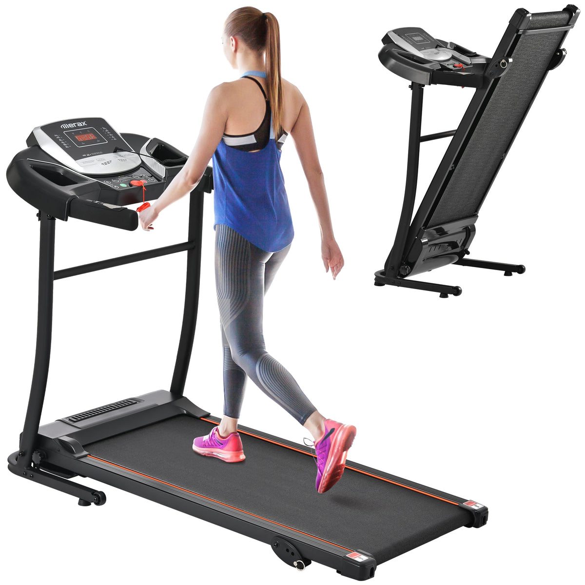 Folding Treadmill with Pulse Sensor and Programs