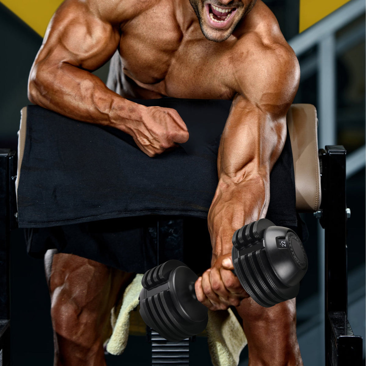 52LB Adjustable Steel Plastic Dumbbell Set