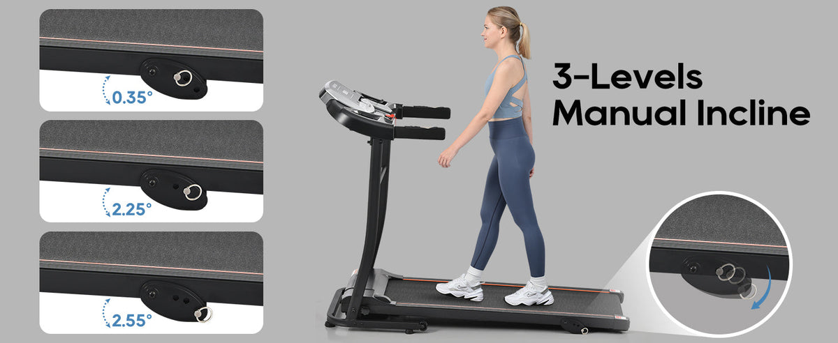 Folding Treadmill with Pulse Sensor and Programs