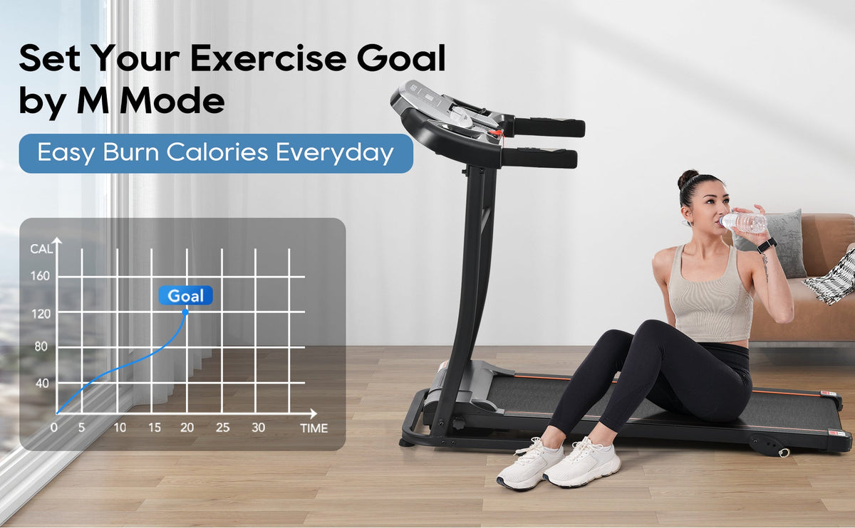 Folding Treadmill with Pulse Sensor and Programs