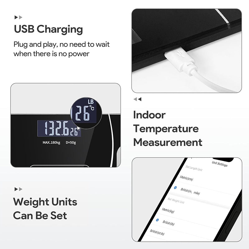 Bluetooth Smart Body Scale with App