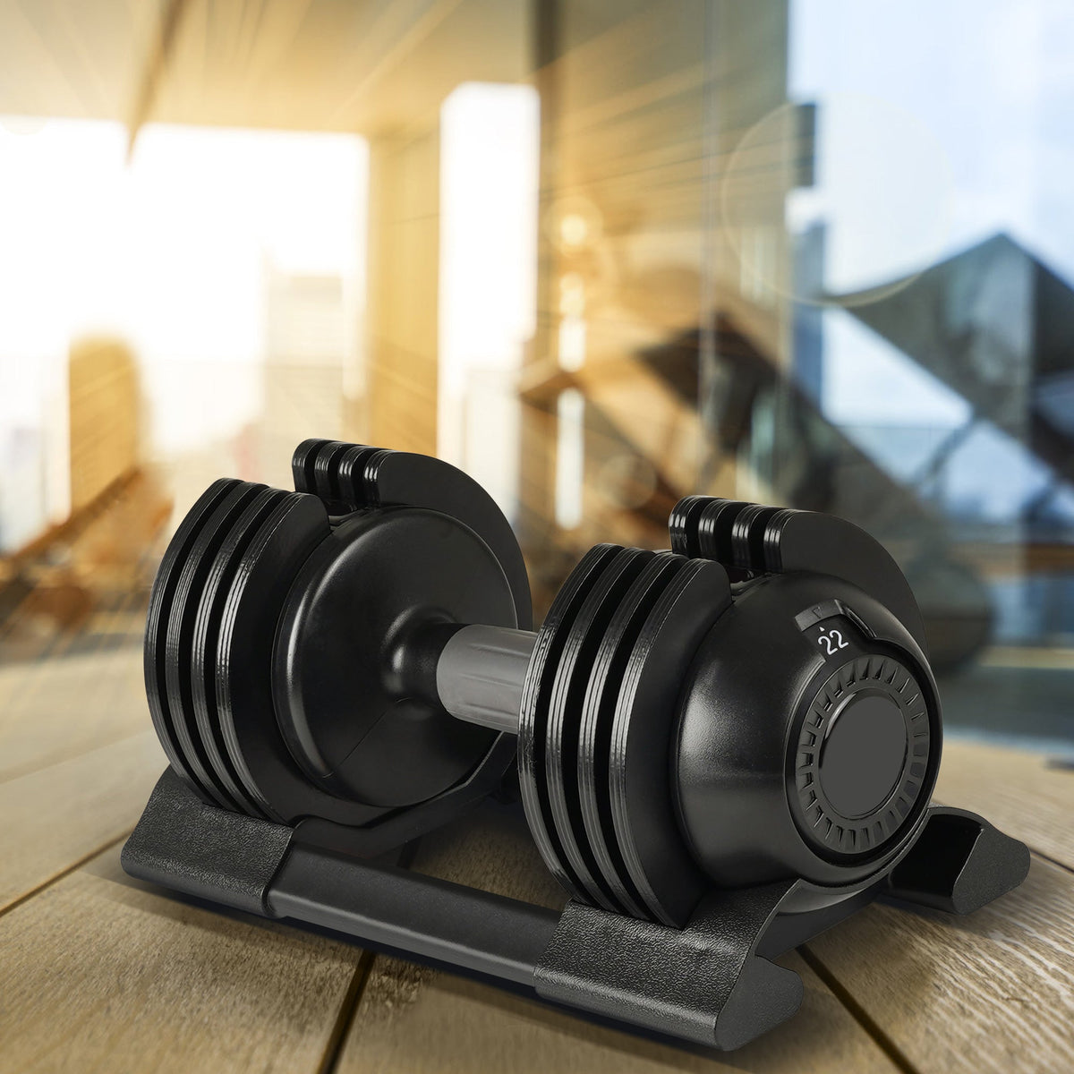 52LB Adjustable Steel Plastic Dumbbell Set