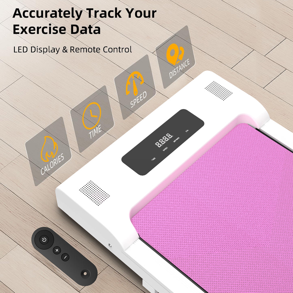 Pink Under Desk Treadmill with Remote Control
