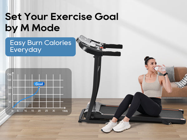 Folding Treadmill with Pulse Sensor and Programs