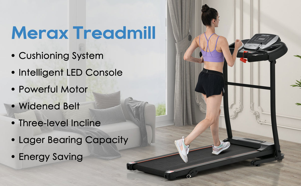 Folding Treadmill with Pulse Sensor and Programs