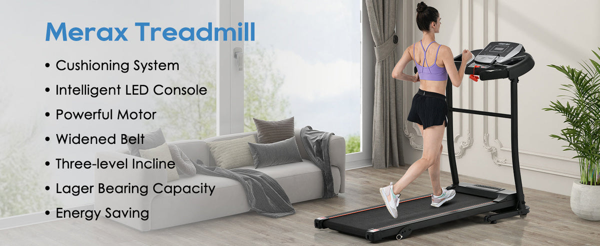 Folding Treadmill with Pulse Sensor and Programs