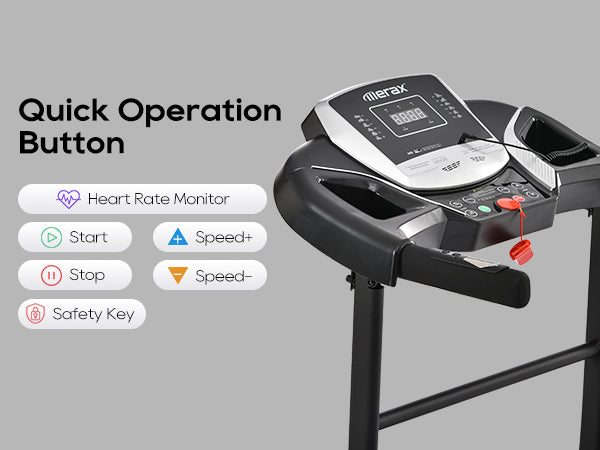 Folding Treadmill with Pulse Sensor and Programs