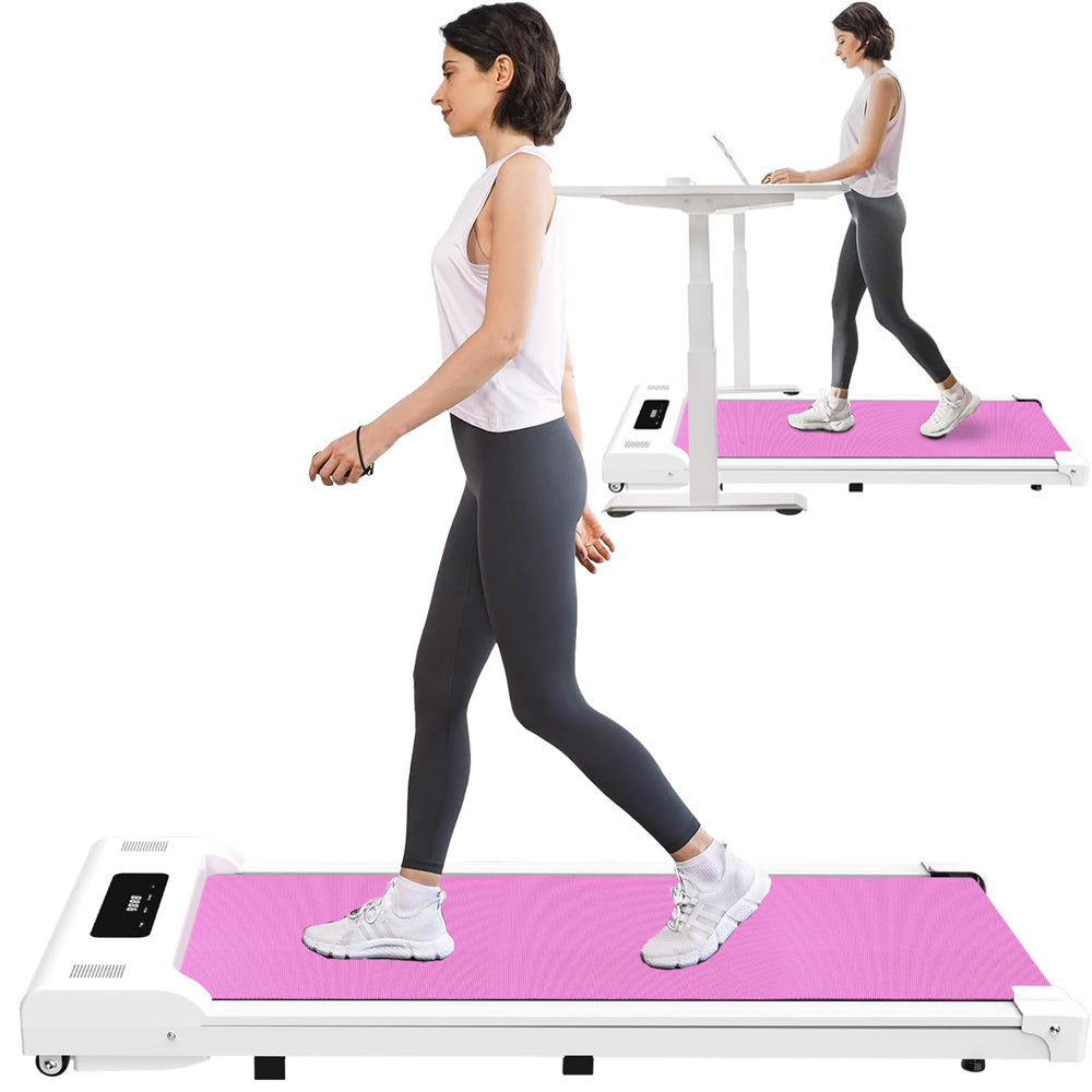 Pink Under Desk Treadmill with Remote Control