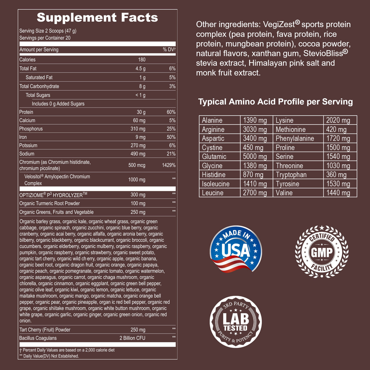 Plant Based Sport Protein Supplement