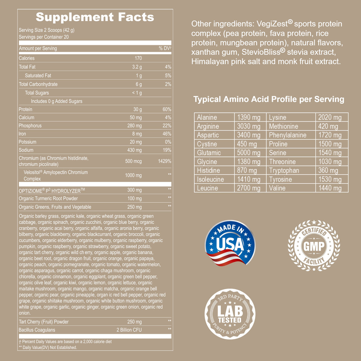 Plant Based Sport Protein Supplement