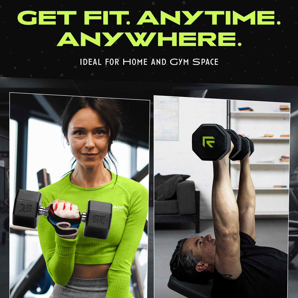 Octo Rubber Coated Individual Dumbbell