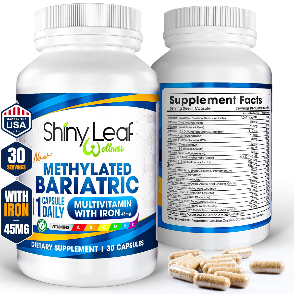 Methylated Bariatric Multivitamins with Iron