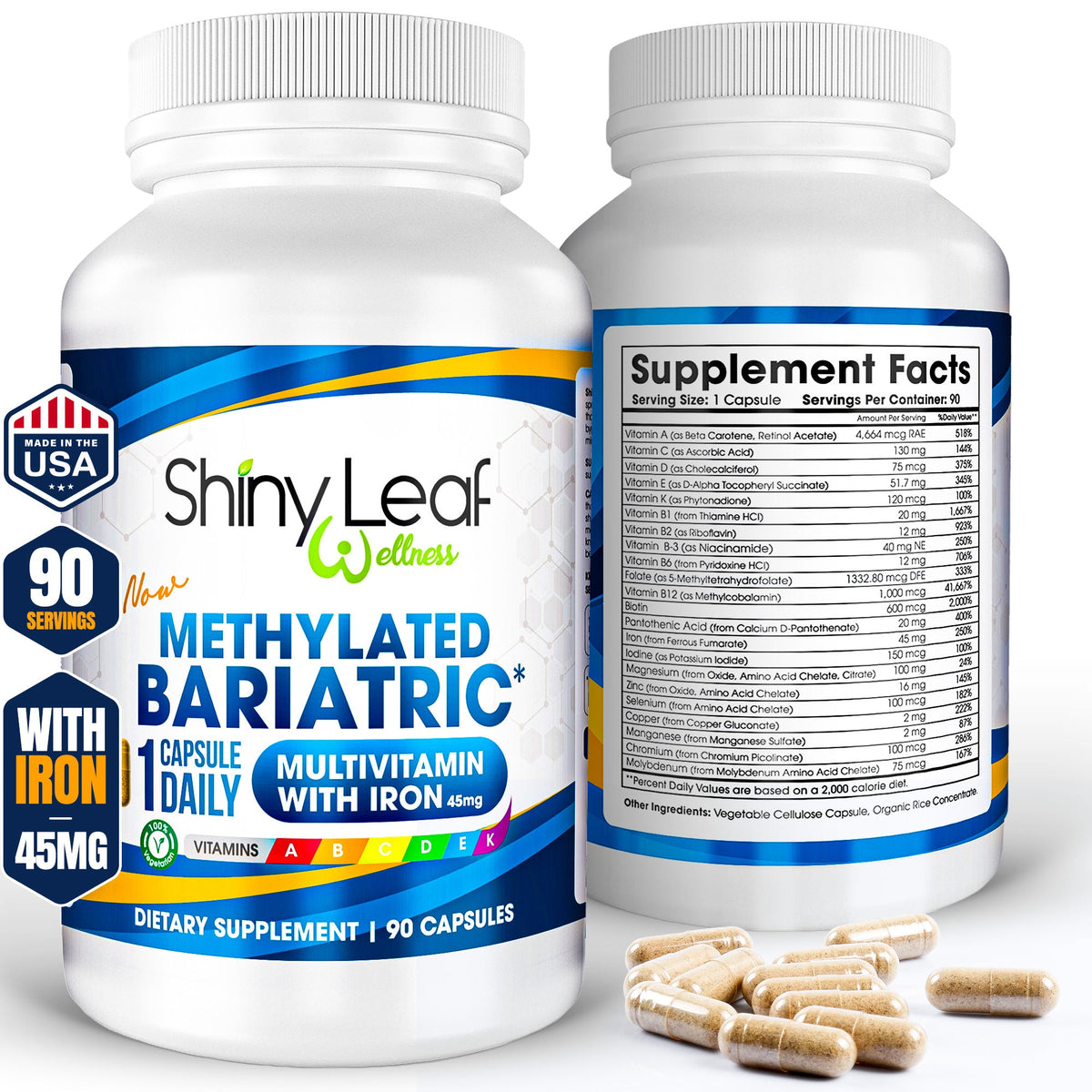 Methylated Bariatric Multivitamins with Iron