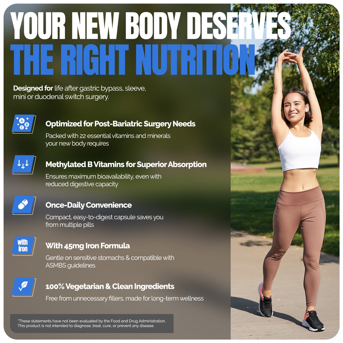 Methylated Bariatric Multivitamins with Iron