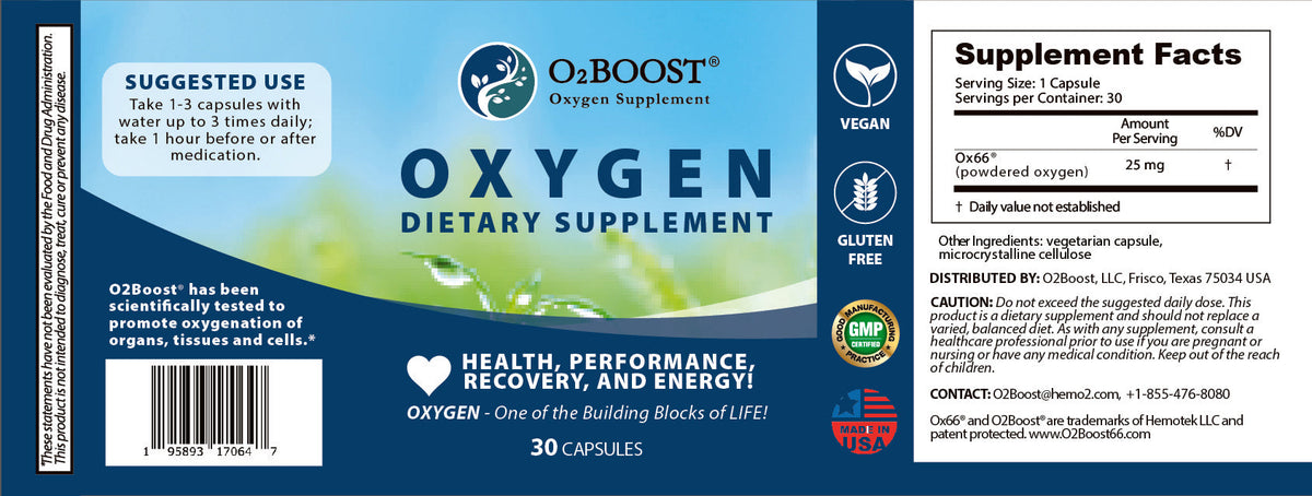 Oxygen Support Supplement for Active Lifestyle