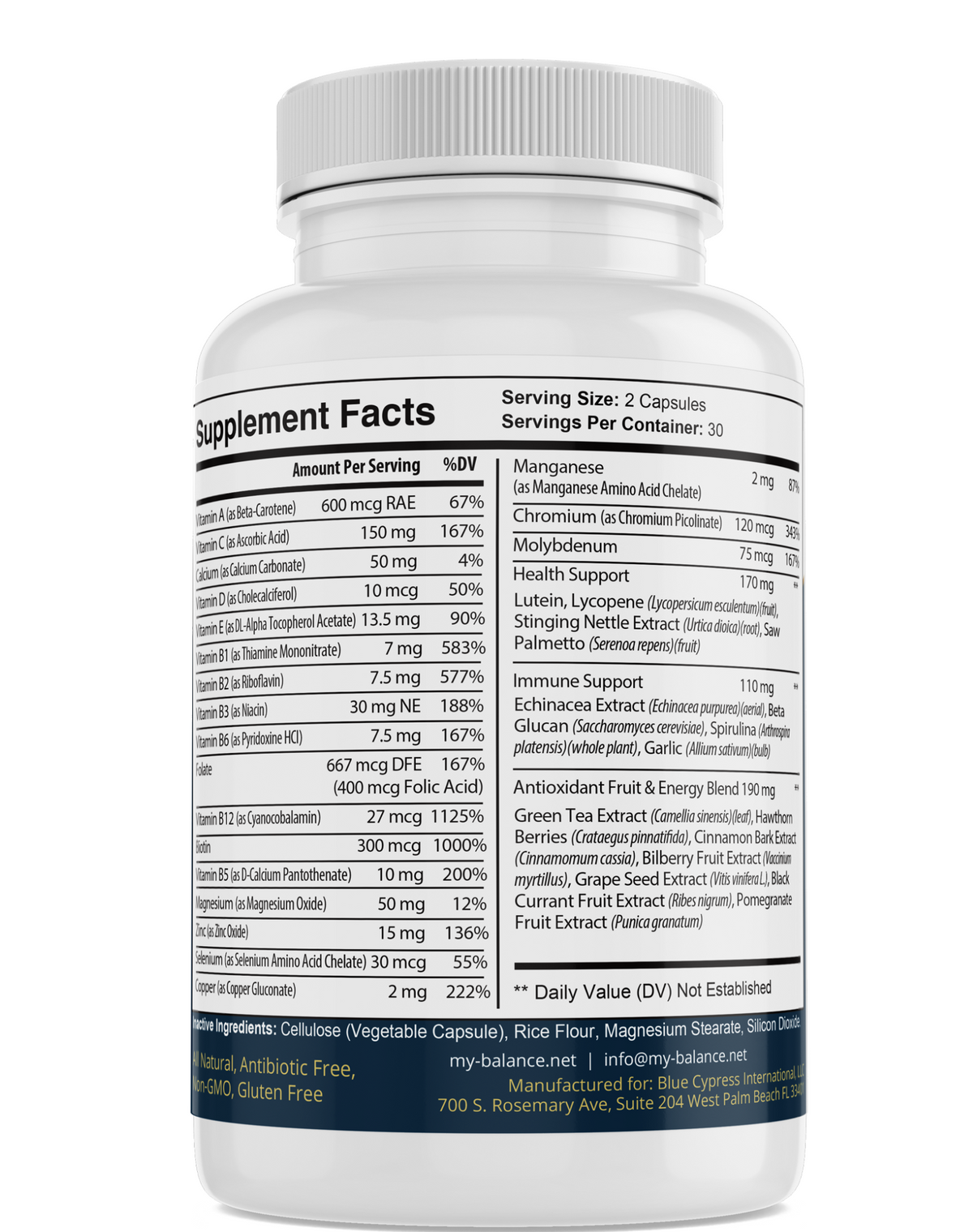 Once Daily Multivitamin Supplement