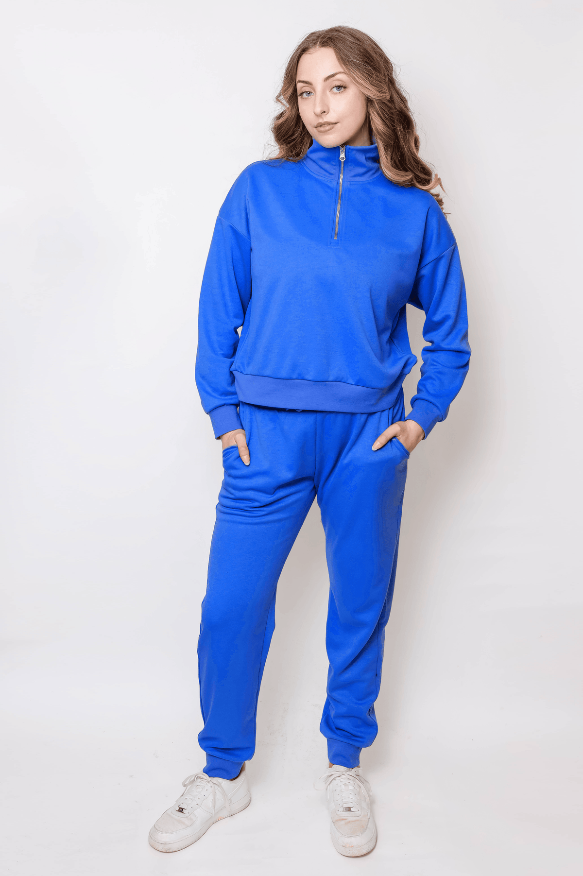 Women's Quarter-Zip Pullover & Jogger Set