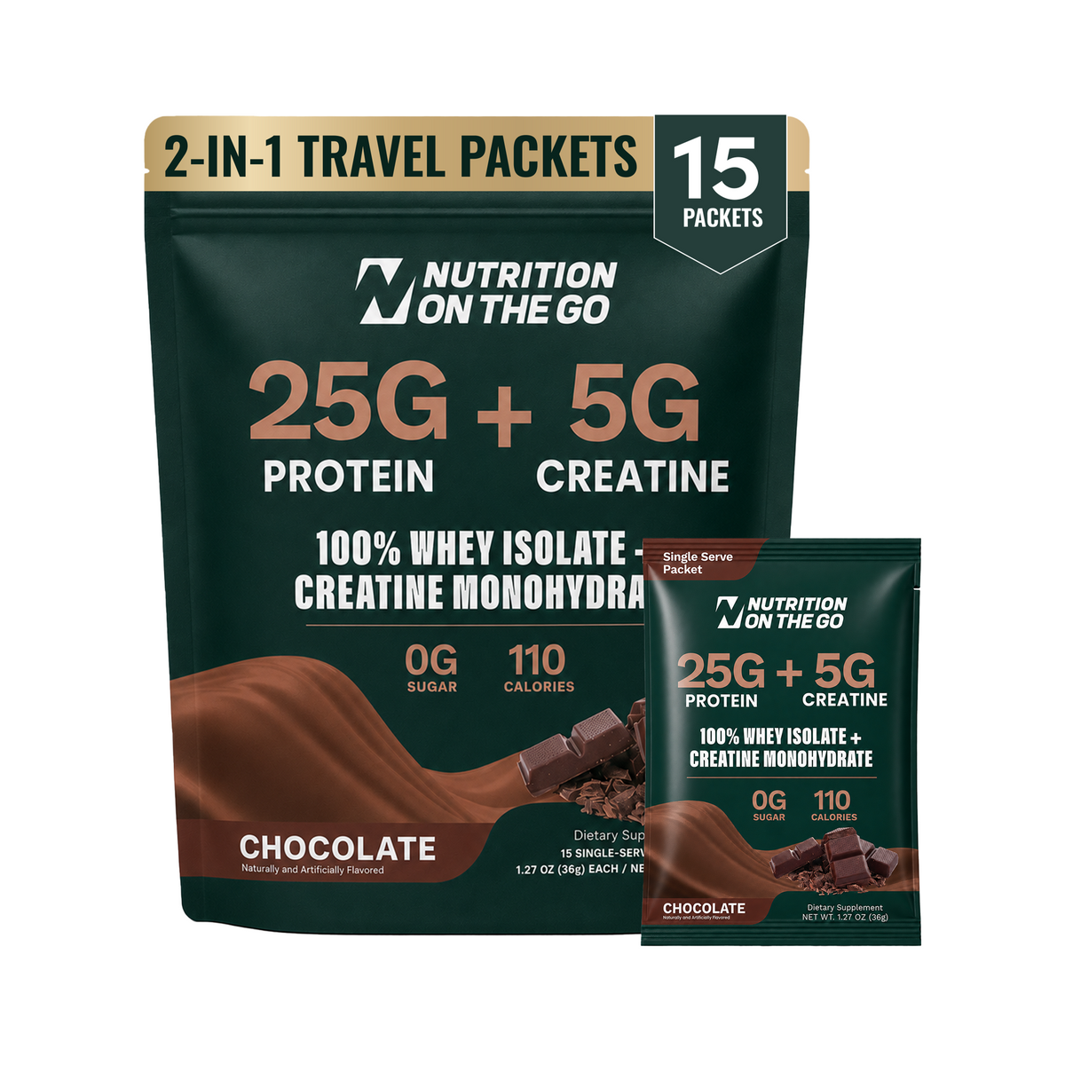 2-in-1 Whey Protein Isolate Creatine Packets