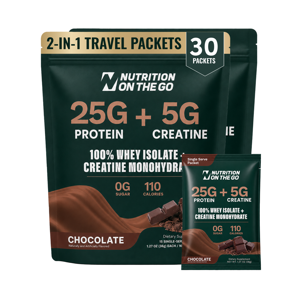 2-in-1 Whey Protein Isolate Creatine Packets