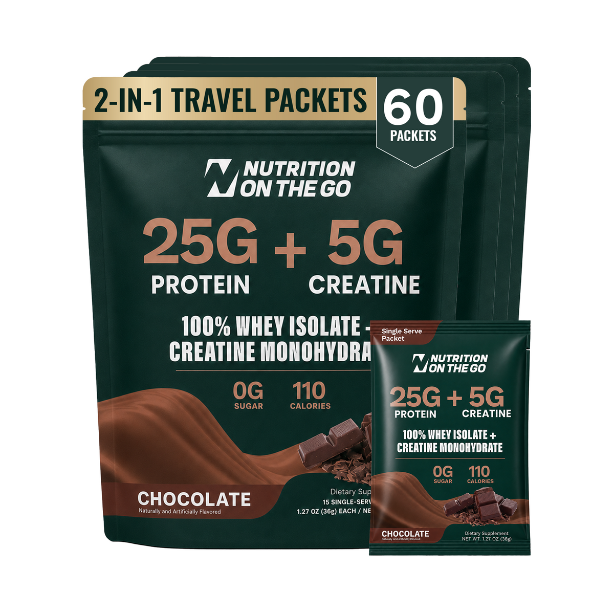 2-in-1 Whey Protein Isolate Creatine Packets