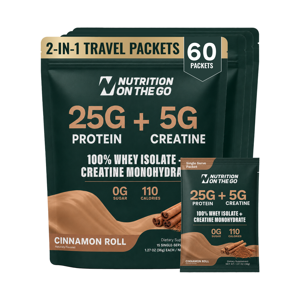 2-in-1 Whey Protein Isolate Creatine Packets