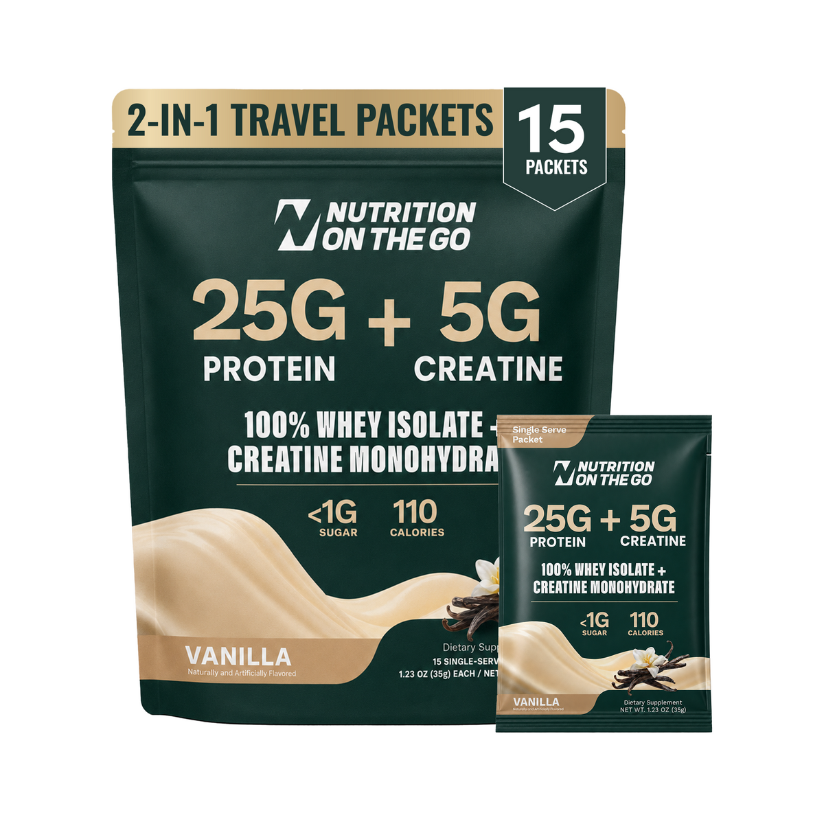 2-in-1 Whey Protein Isolate Creatine Packets