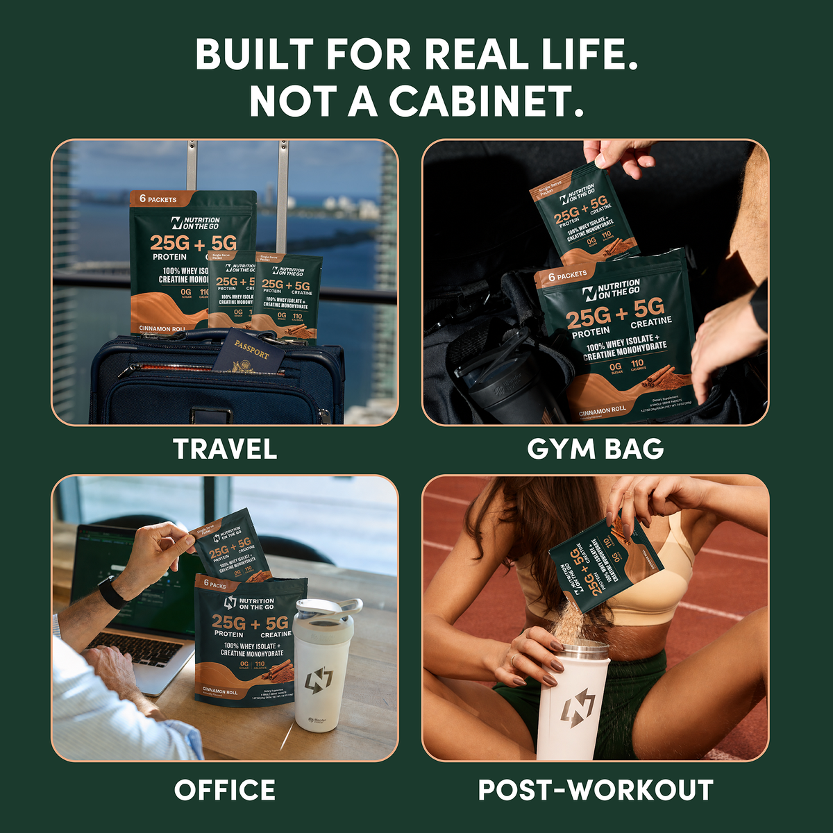 2-in-1 Whey Protein Isolate Creatine Packets